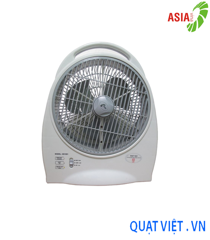 Quạt sạc tích điện Asia QS1001-SVO